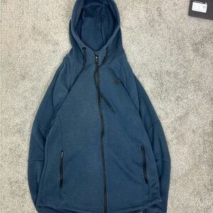 Navy blue youngla zip up with hood